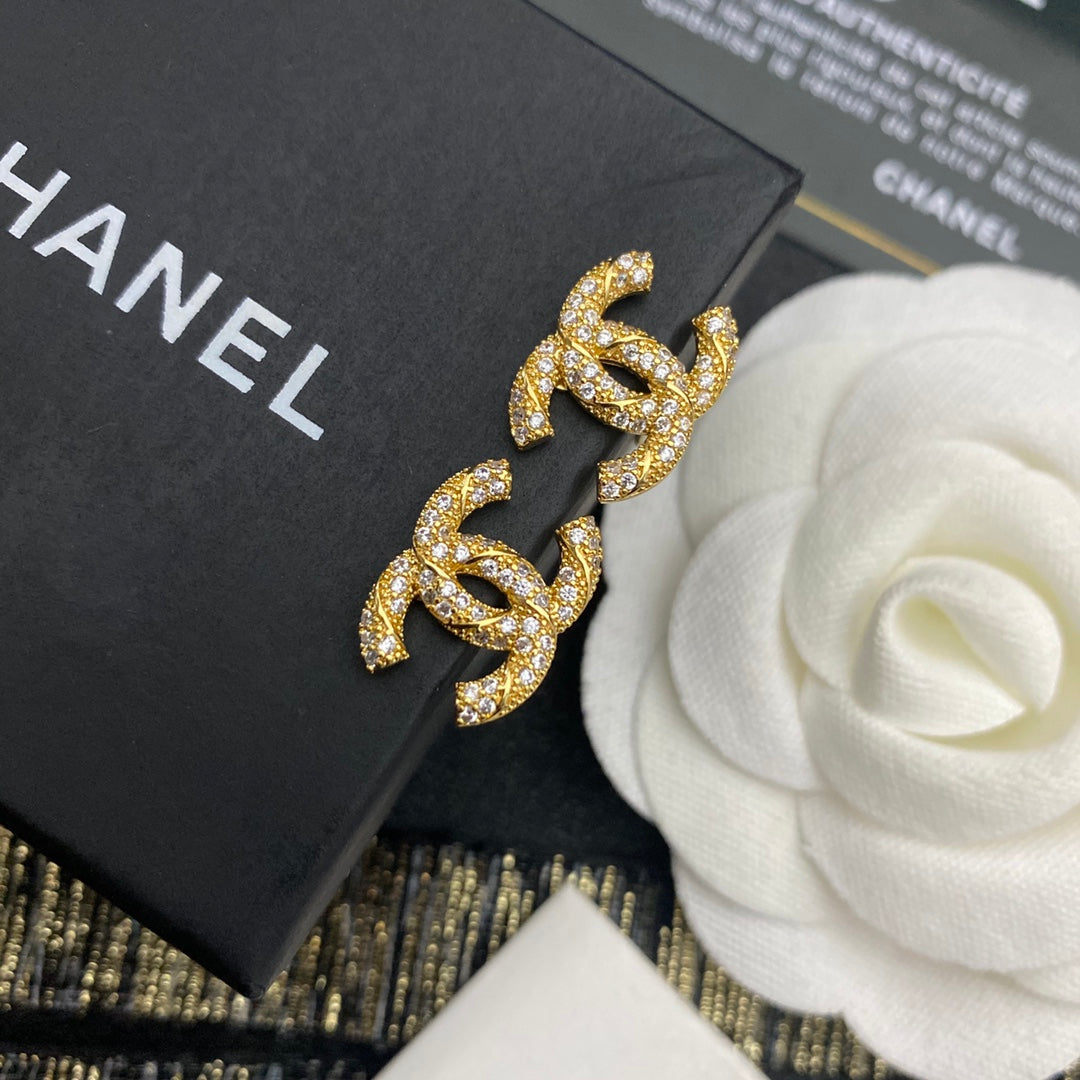 2025 Premium Zircon Letter Stud Earrings