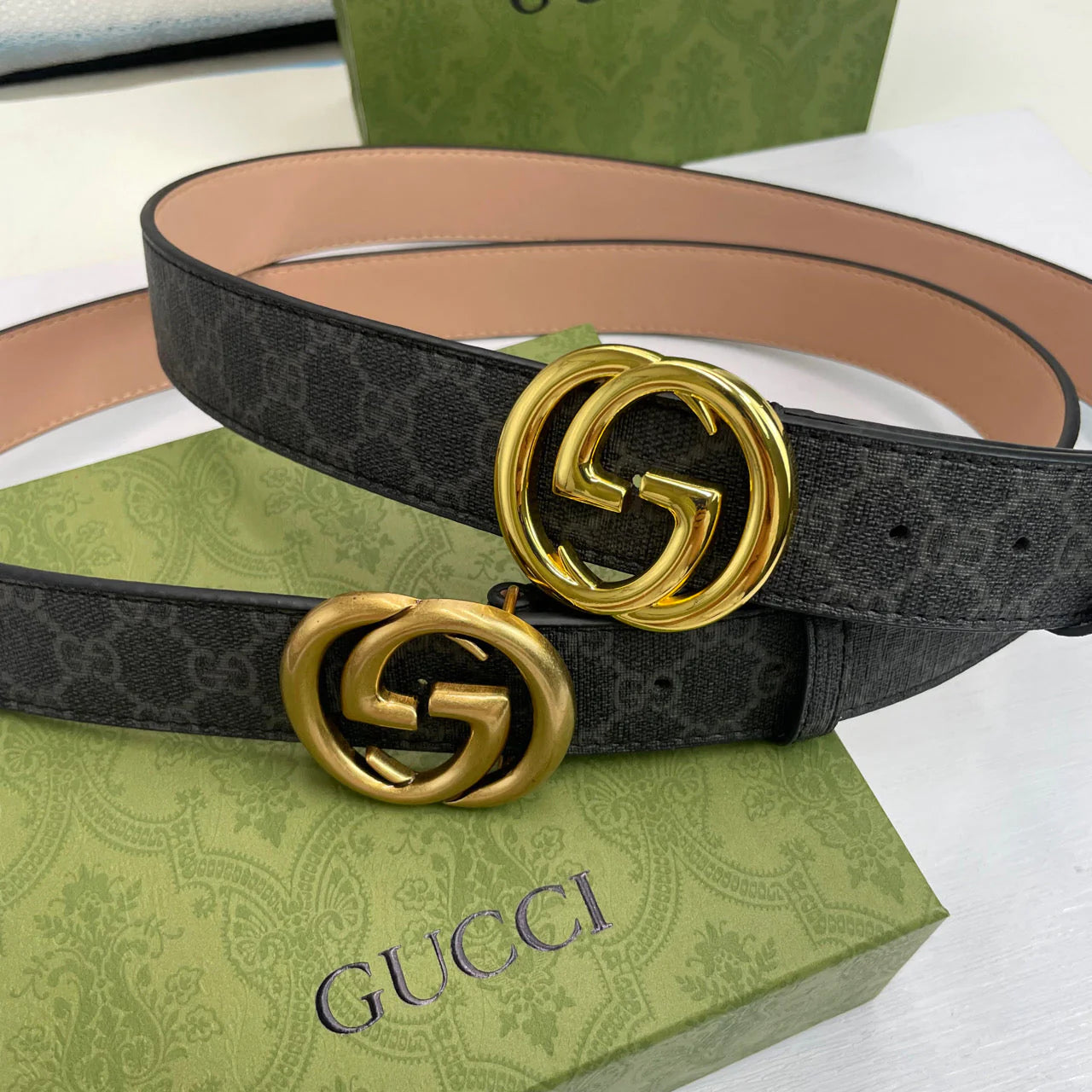 2025  4 Colors Classic double G pattern printed belt