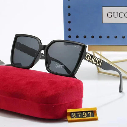 2025 Retro large frame square sunglasses