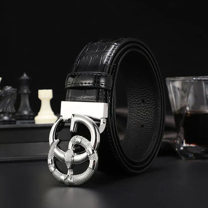 2025 3 Colors printed letter leather belt