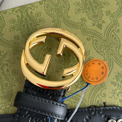 2025 Calfskin embossed belt width 38mm