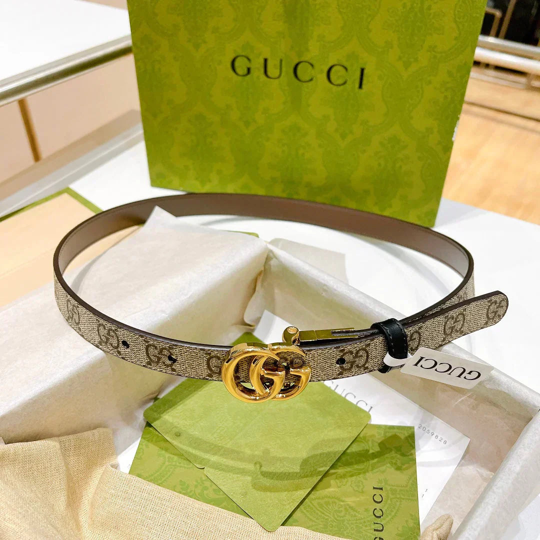 2025 Reversible belt with buckle, width 2.0cm