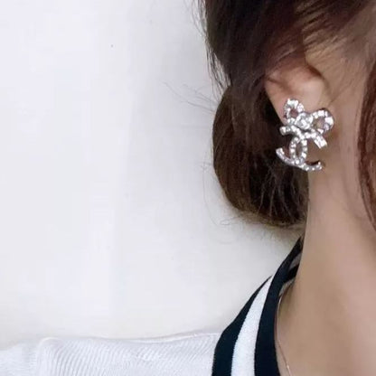2025 Elegant Bow Diamond Earrings
