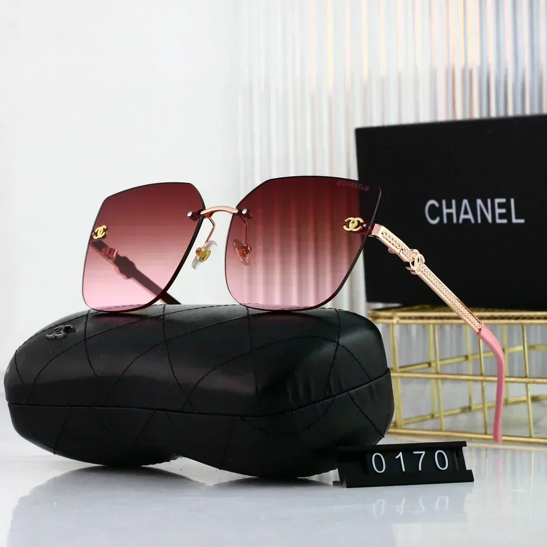 2025 Polygonal rimless cut-edge sunglasses