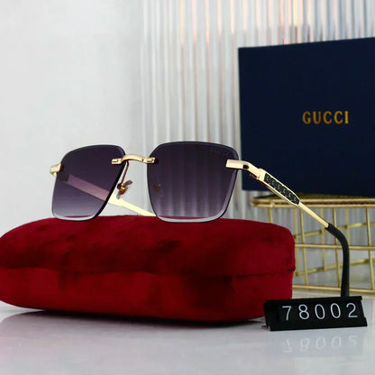 2025 Polygonal rimless cut-edge sunglasses