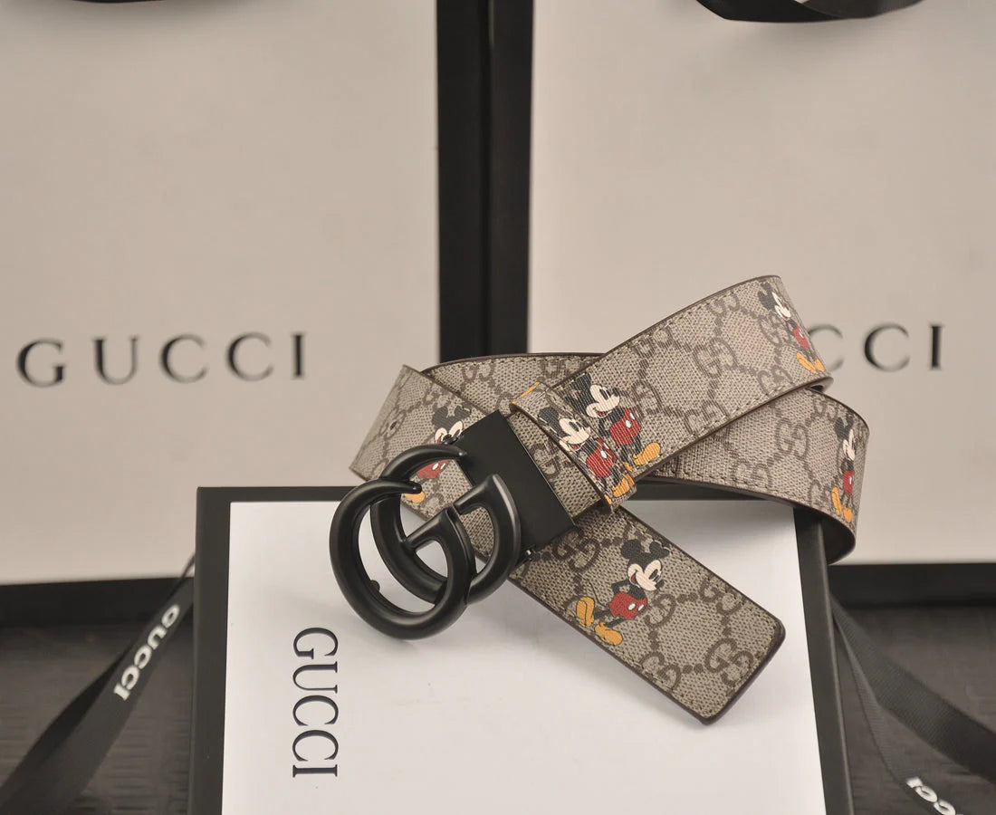 2025 3-color  double G Mickey Mouse print belt
