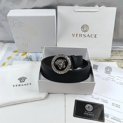2025 4 Colors  lion head double-sided lychee pattern belt
