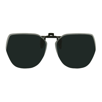 2025 new upturned sunglasses polarizing clips frameless polygonal men's and women's sunglasses clips wholesale 1020