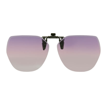 2025 new upturned sunglasses polarizing clips frameless polygonal men's and women's sunglasses clips wholesale 1020