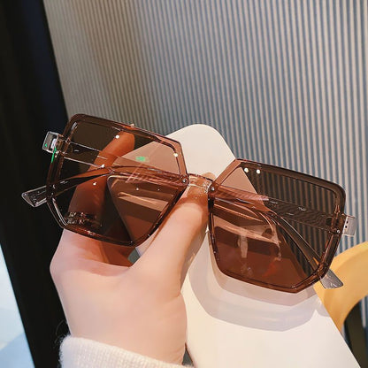 New retro sunglasses, sunshade and sunscreen, women's high-end sunglasses, cross-border popular men's street shooting versatile sunglasses