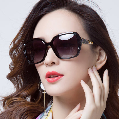 2026 new women's sunglasses trendy fashion large frame sunscreen sunglasses vacation retro sunglasses