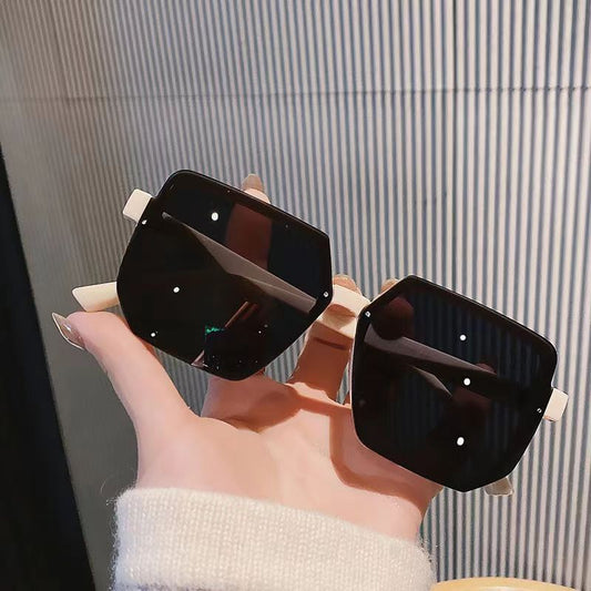 New retro sunglasses, sunshade and sunscreen, women's high-end sunglasses, cross-border popular men's street shooting versatile sunglasses