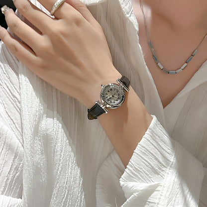 Niche retro women's watch simple casual belt exquisite waterproof student watch French medieval small dial watch women