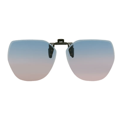 2025 new upturned sunglasses polarizing clips frameless polygonal men's and women's sunglasses clips wholesale 1020
