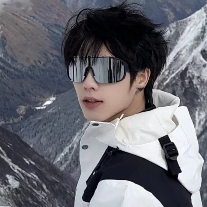 American outdoor sports cycling eye protection glasses mountaineering night riding large frame one-piece windproof sand sunglasses men's and women's models