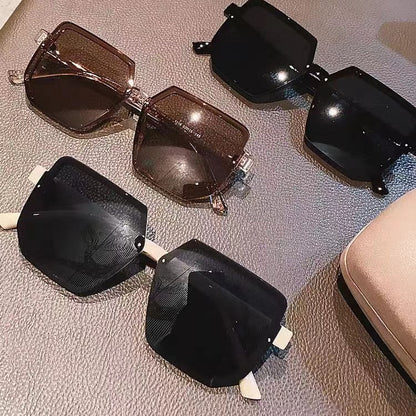 New retro sunglasses, sunshade and sunscreen, women's high-end sunglasses, cross-border popular men's street shooting versatile sunglasses