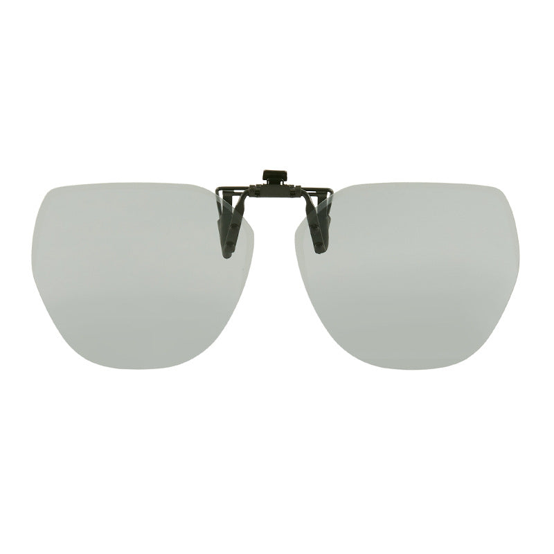 2025 new upturned sunglasses polarizing clips frameless polygonal men's and women's sunglasses clips wholesale 1020