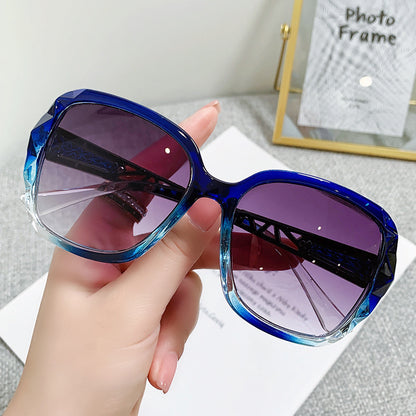 2026 new women's sunglasses trendy fashion large frame sunscreen sunglasses vacation retro sunglasses