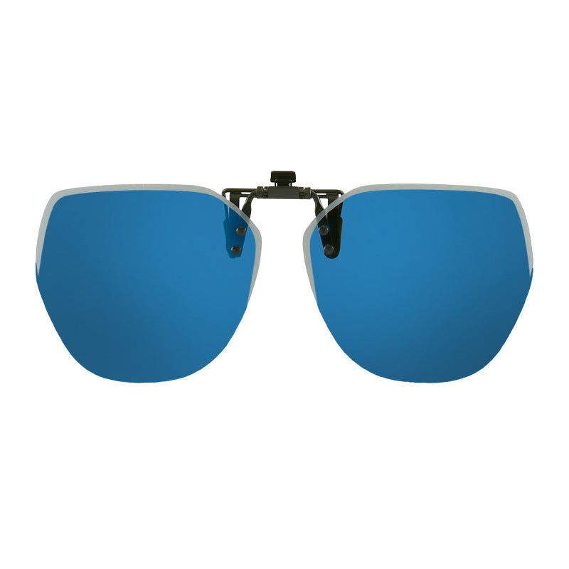2025 new upturned sunglasses polarizing clips frameless polygonal men's and women's sunglasses clips wholesale 1020