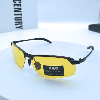 Smart light-changing glasses, sunglasses for men's day and night driving, automatic color-changing polarized driver driving