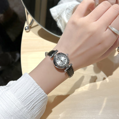 Niche retro women's watch simple casual belt exquisite waterproof student watch French medieval small dial watch women