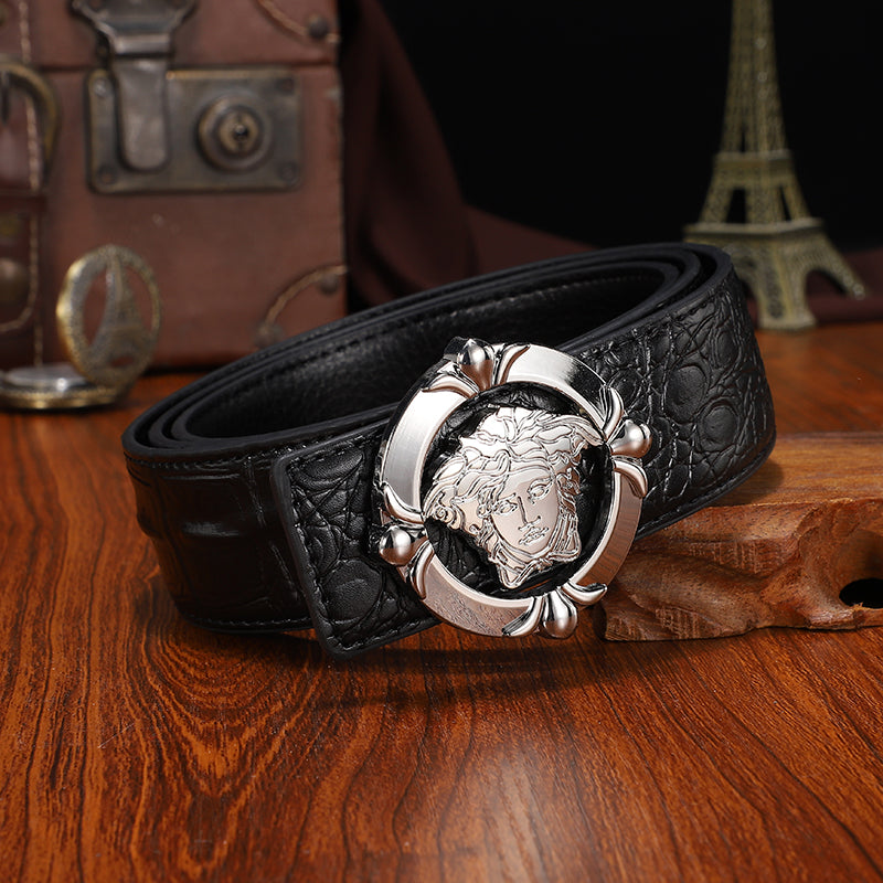 2025 Medusa Biggie Leather Fashion Belt