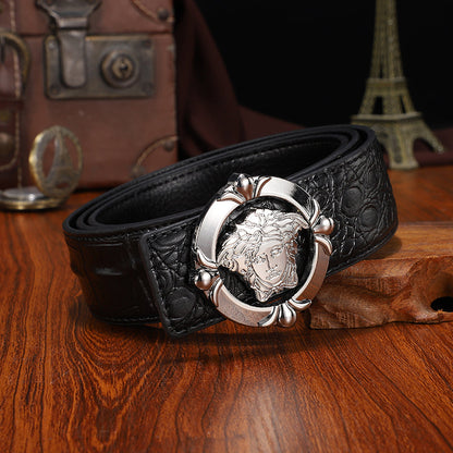 2025 Medusa Biggie Leather Fashion Belt