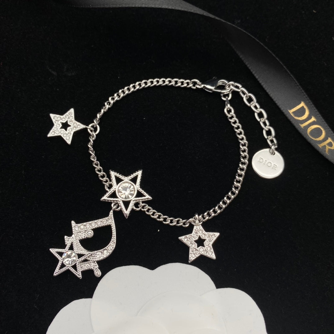 2025 Diamond Star Necklace Bracelet Set