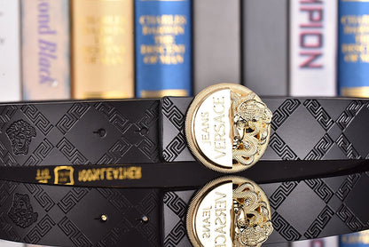 2025 2 Colors  printed letter leather belt