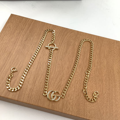 2025 Letter Chain Bracelet Necklace Set