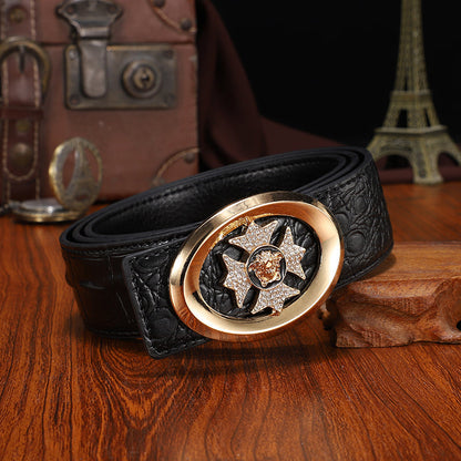 2025 Medusa Biggie Leather Fashion Belt