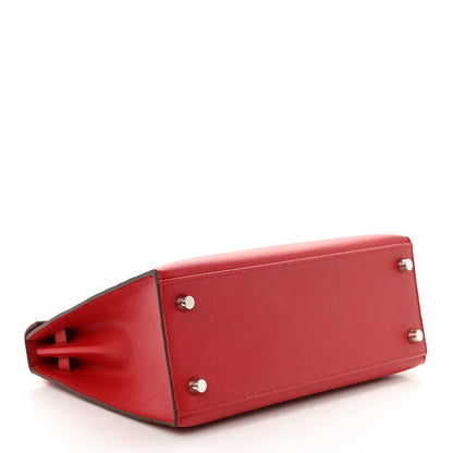 Madame Calfskin Verso Kelly Sellier 25 Rouge Piment Rose Shocking BAG