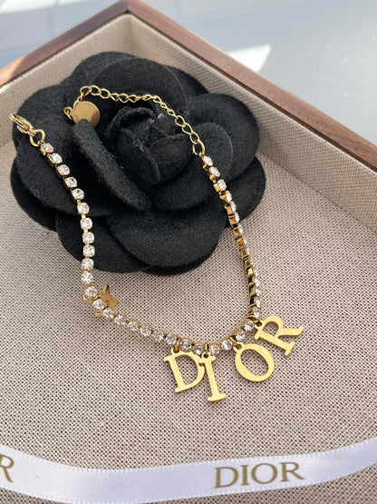 2025 Letters Star Charms Crystals Bracelet & Necklace