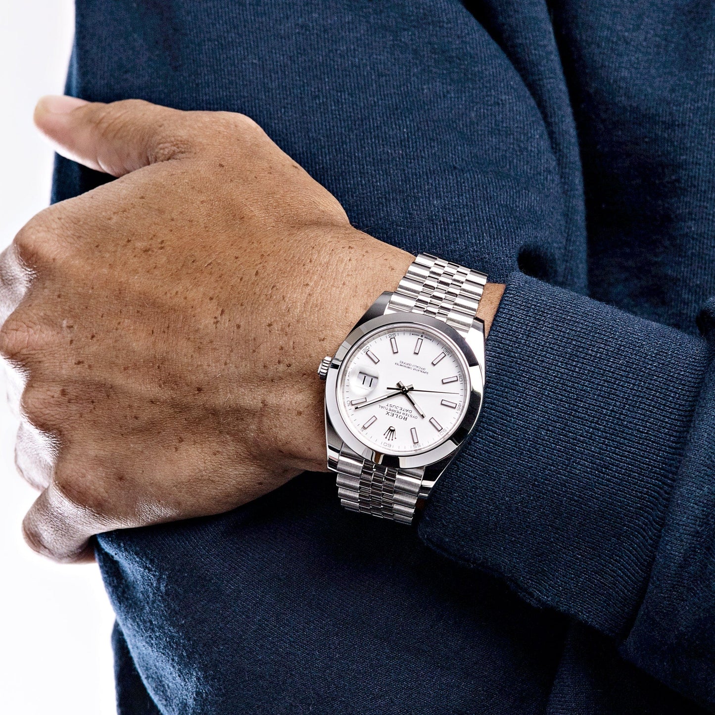 2025 Watch Datejust 126300 Stainless Steel Stick White Dial Jubilee (2024)