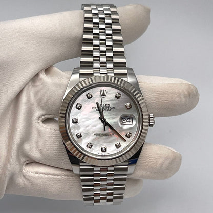 2025 Watch Datejust 126334 Stainless Steel Diamond Mother Of Pearl Dial Jubilee