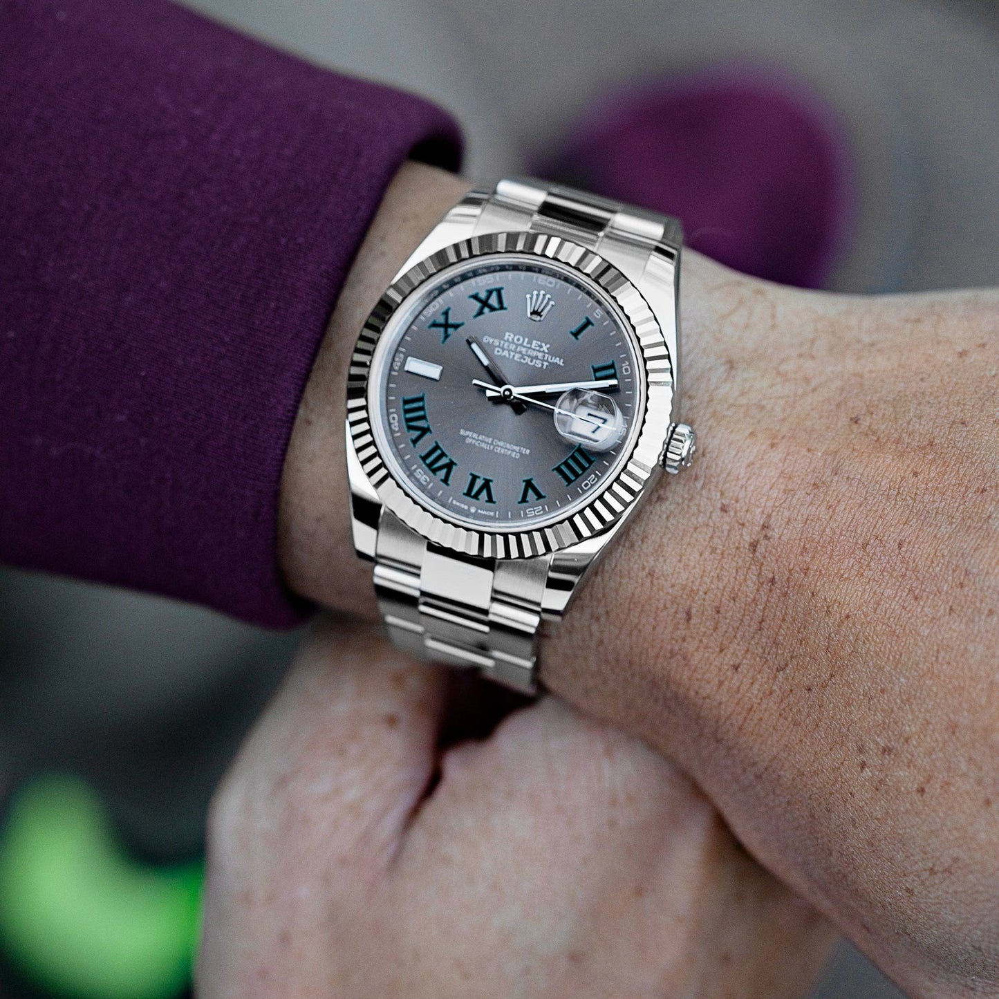 2025 Watch Datejust 126334 'Wimbledon' Stainless Steel Slate Dial Oyster (2024)