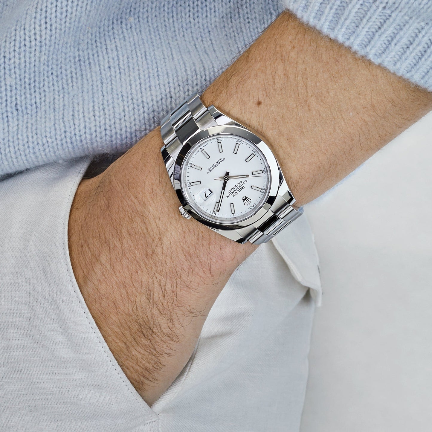 2025 Watch Datejust 126300 Stainless Steel White Dial Oyster