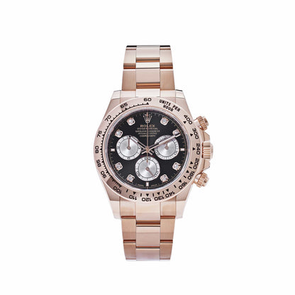2025 Watch Daytona Cosmograph 126505 Rose Gold Black Diamond Dial (2024)
