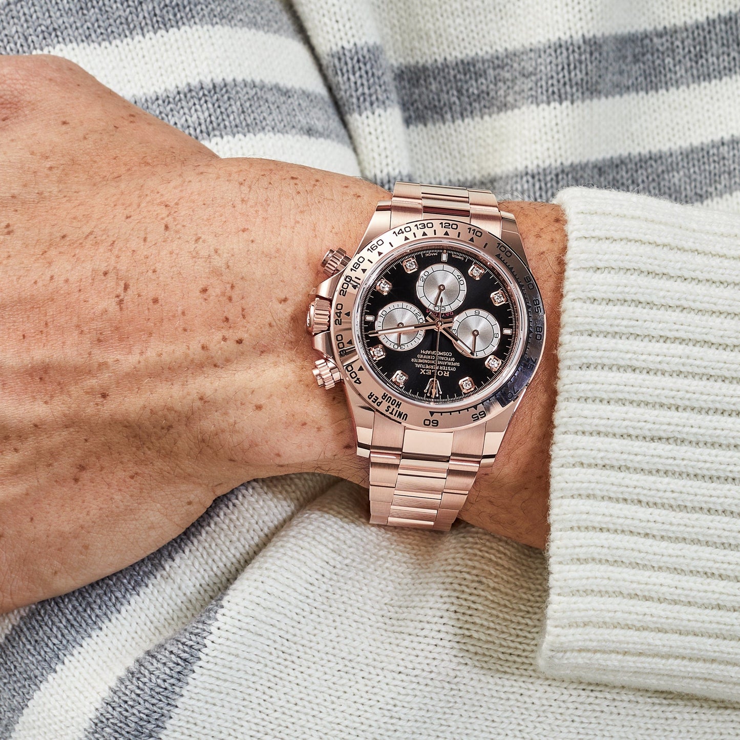 2025 Watch Daytona Cosmograph 126505 Rose Gold Black Diamond Dial (2024)
