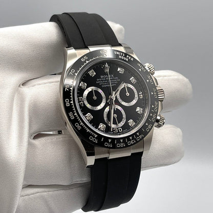 2025 Watch Daytona 116519LN White Gold Black Diamond Dial