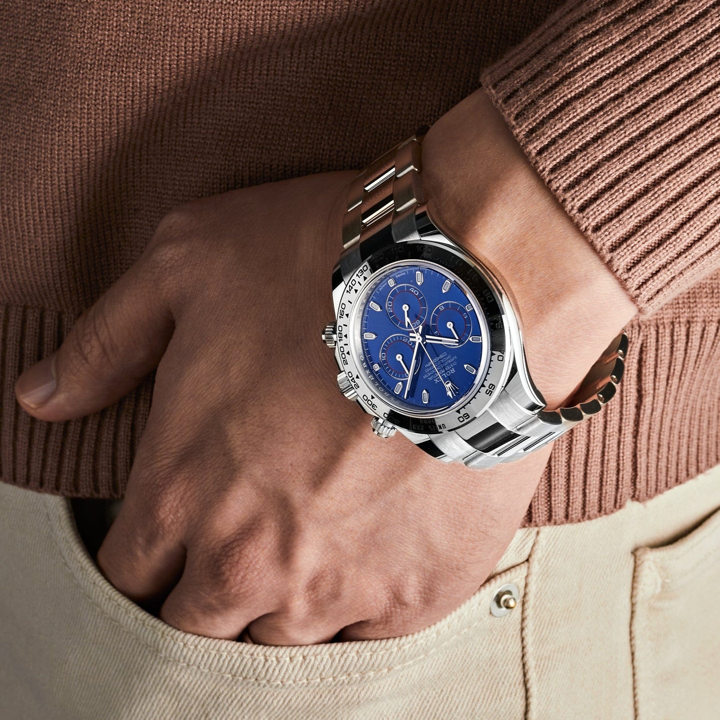 2025 Watch Daytona 116509 White Gold Blue Dial