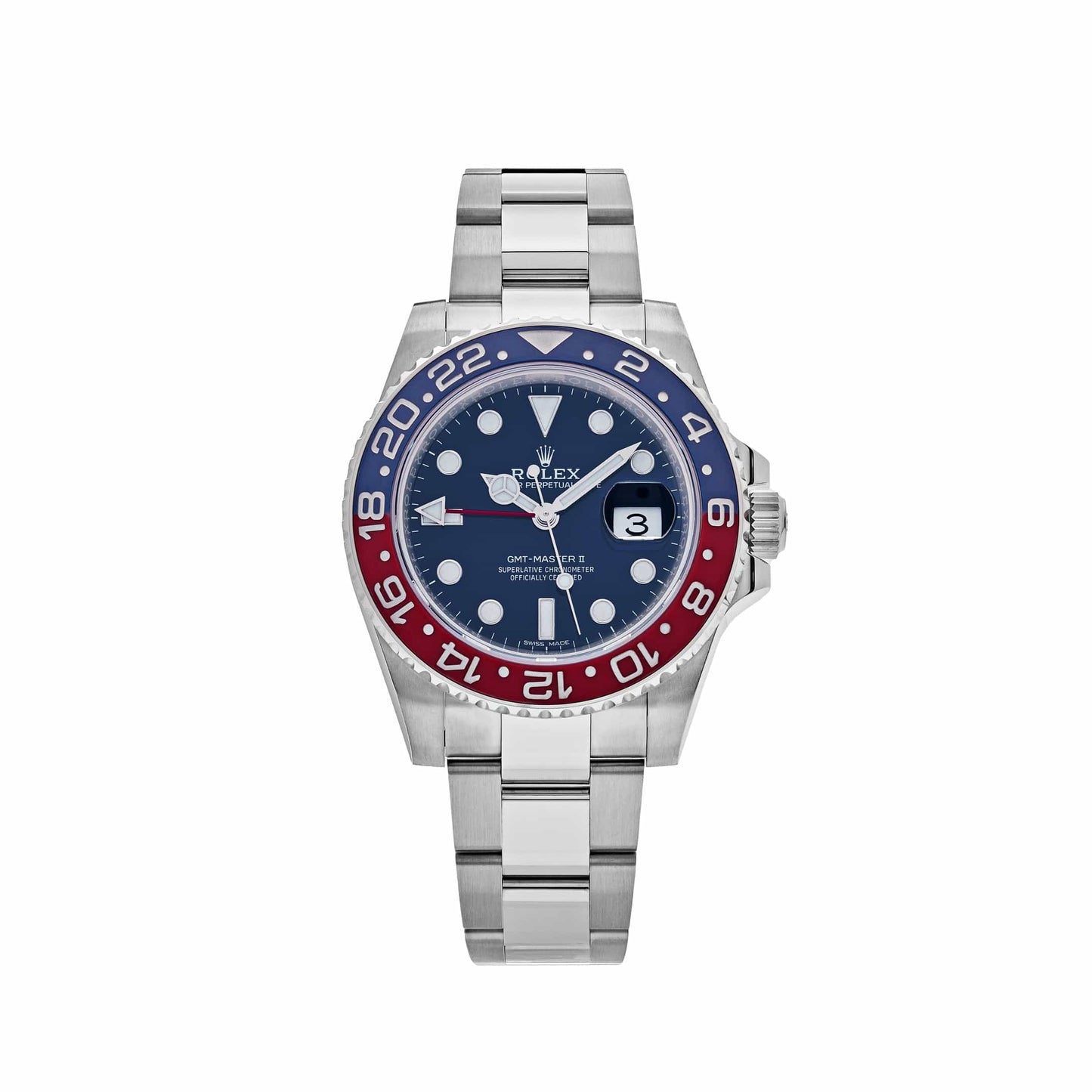 2025 Watch GMT-Master II 116719BLRO Pepsi White Gold Blue Dial Oyster
