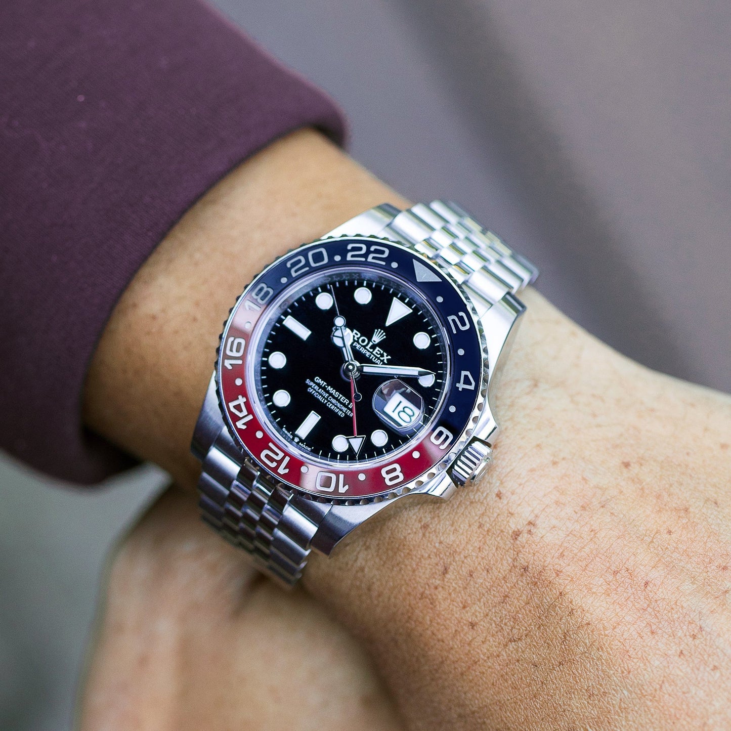2025 Watch GMT-Master II 126710BLRO 'Pepsi' Stainless Steel Black Dial Jubilee (2021)