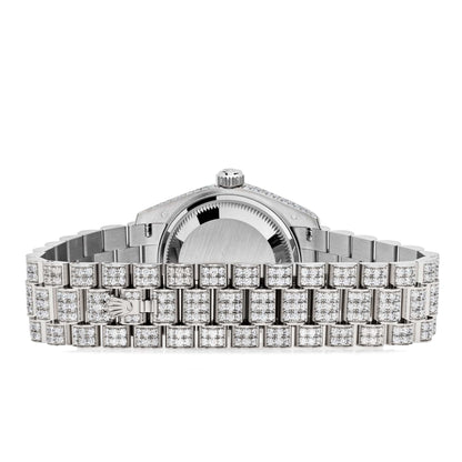 2025 Watch Datejust 279459RBR 'Ladies' White Gold Pave Set Diamonds