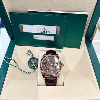 2025 Watch Sky-Dweller 326135 Rose Gold Chocolate Dial (2018)