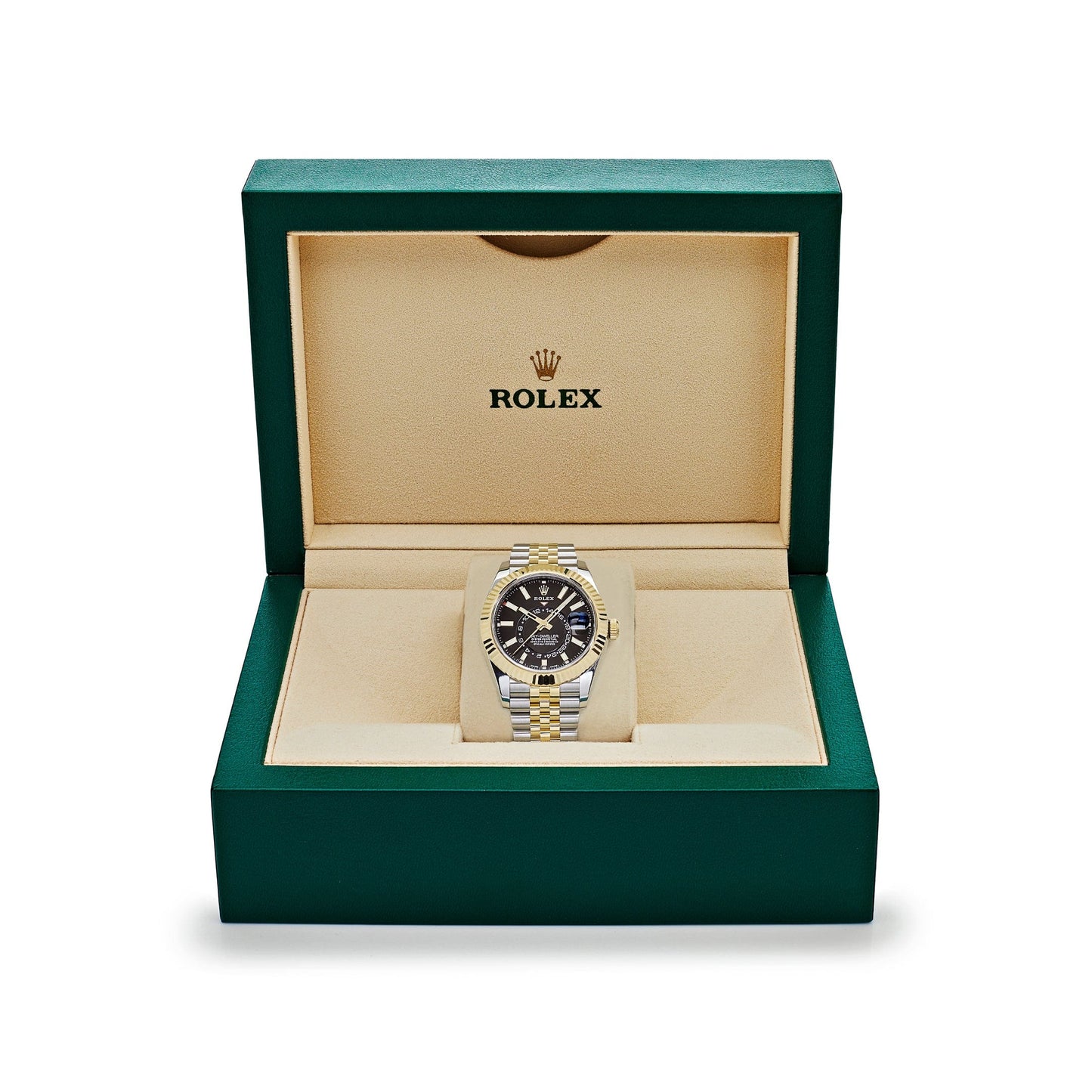 2025 Watch Sky-Dweller 326933 Stainless Steel Yellow Gold Jubilee Black Dial