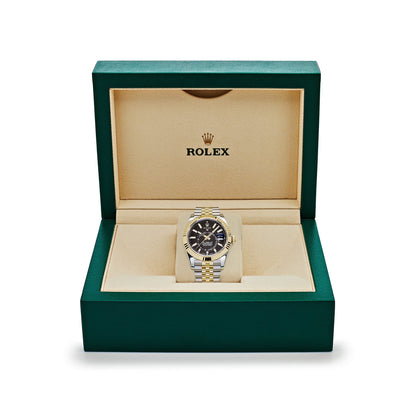 2025 Watch Sky-Dweller 326933 Stainless Steel Yellow Gold Jubilee Black Dial