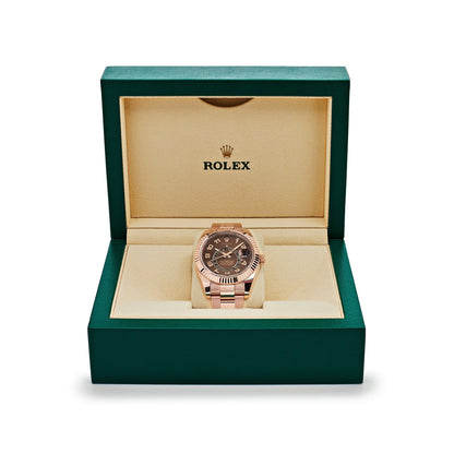 2025 Watch Sky-Dweller 326935 Rose Gold Chocolate Arabic Numeral Dial (2021)