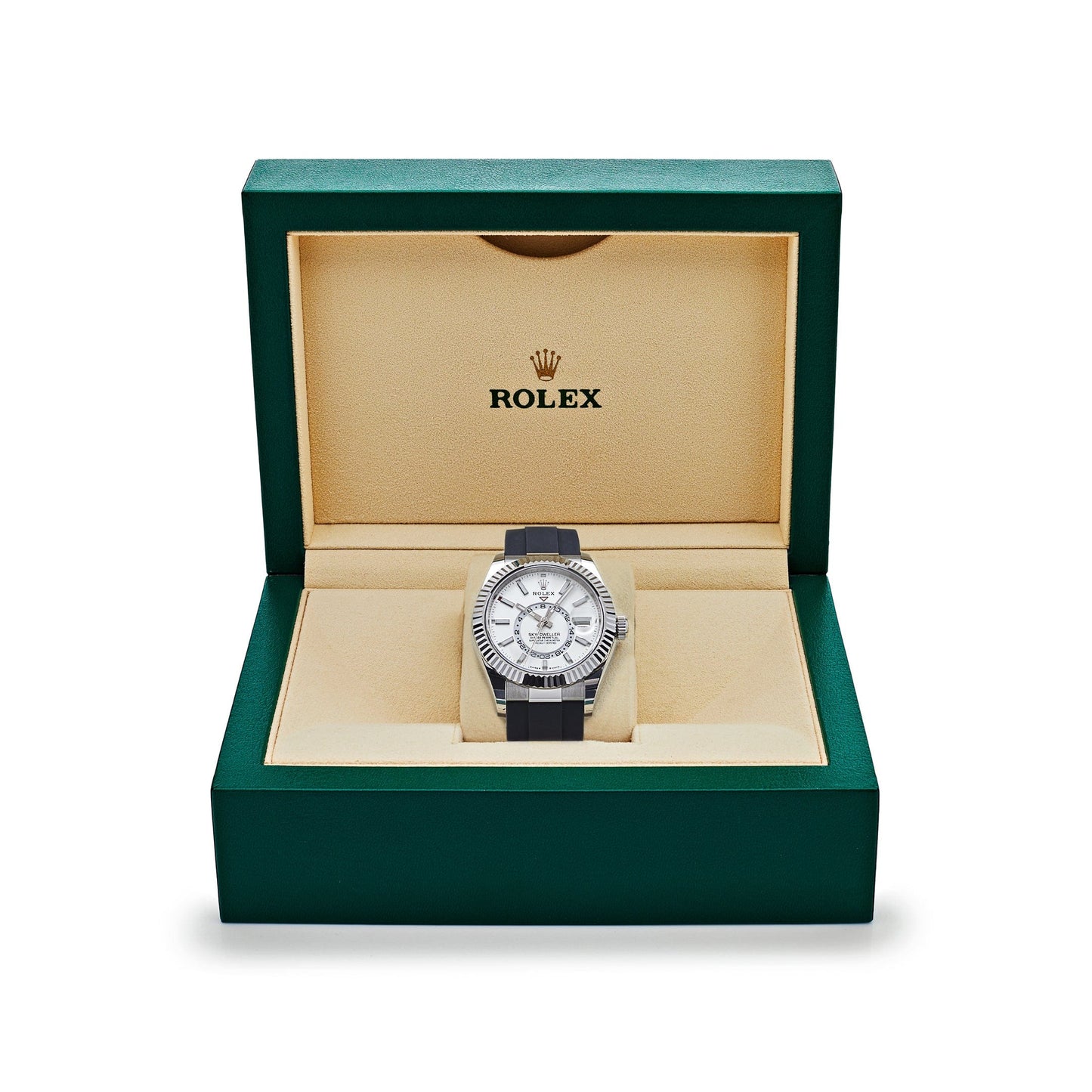 2025 Watch Sky-Dweller 336239 White Gold White Dial Oysterflex