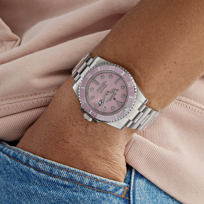 2025 Watch Submariner Date 116610LN Stainless Steel With Aftermarket Custom Made Pink Dial (2016)
